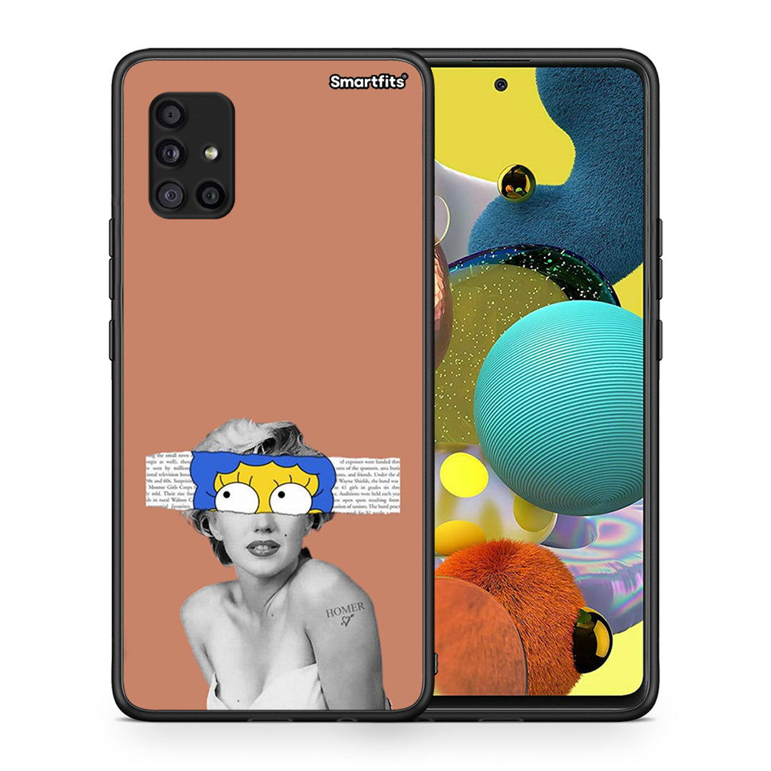 Θήκη Samsung Galaxy A51 5G Sim Merilyn από τη Smartfits με σχέδιο στο πίσω μέρος και μαύρο περίβλημα | Samsung Galaxy A51 5G Sim Merilyn case with colorful back and black bezels