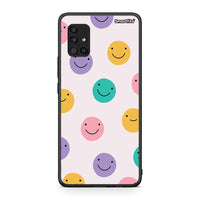 Thumbnail for Samsung Galaxy A51 5G Smiley Faces θήκη από τη Smartfits με σχέδιο στο πίσω μέρος και μαύρο περίβλημα | Smartphone case with colorful back and black bezels by Smartfits