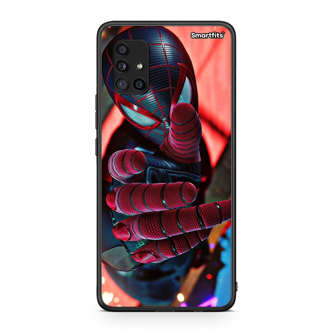 Samsung Galaxy A51 5G Spider Hand Θήκη από τη Smartfits με σχέδιο στο πίσω μέρος και μαύρο περίβλημα | Smartphone case with colorful back and black bezels by Smartfits