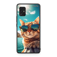 Thumbnail for Samsung Galaxy A51 5G Summer Cat θήκη από τη Smartfits με σχέδιο στο πίσω μέρος και μαύρο περίβλημα | Smartphone case with colorful back and black bezels by Smartfits