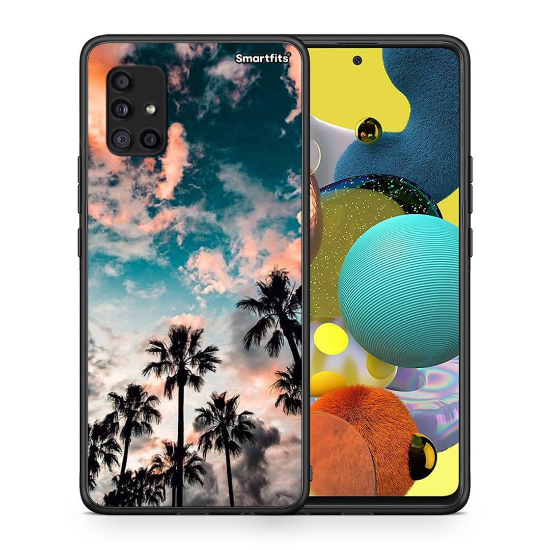 Θήκη Samsung Galaxy A51 5G Sky Summer από τη Smartfits με σχέδιο στο πίσω μέρος και μαύρο περίβλημα | Samsung Galaxy A51 5G Sky Summer case with colorful back and black bezels