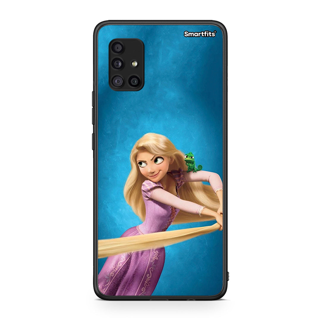 Samsung Galaxy A51 5G Tangled 2 Θήκη Αγίου Βαλεντίνου από τη Smartfits με σχέδιο στο πίσω μέρος και μαύρο περίβλημα | Smartphone case with colorful back and black bezels by Smartfits