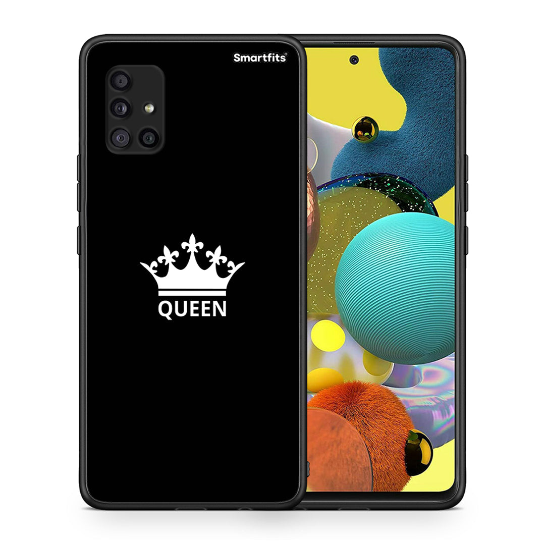 Θήκη Samsung Galaxy A51 5G Queen Valentine από τη Smartfits με σχέδιο στο πίσω μέρος και μαύρο περίβλημα | Samsung Galaxy A51 5G Queen Valentine case with colorful back and black bezels