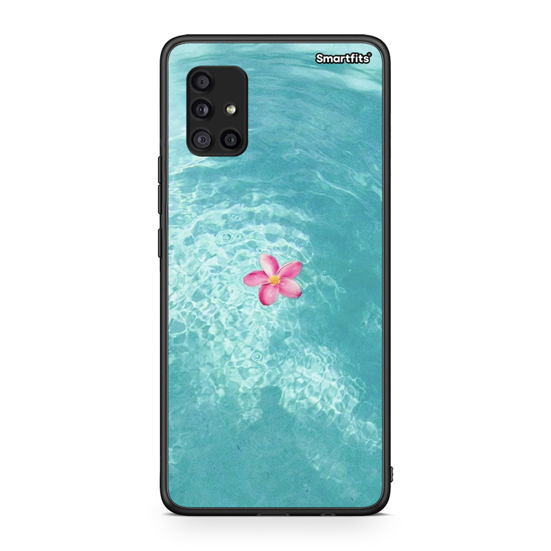 Samsung Galaxy A51 5G Water Flower Θήκη από τη Smartfits με σχέδιο στο πίσω μέρος και μαύρο περίβλημα | Smartphone case with colorful back and black bezels by Smartfits