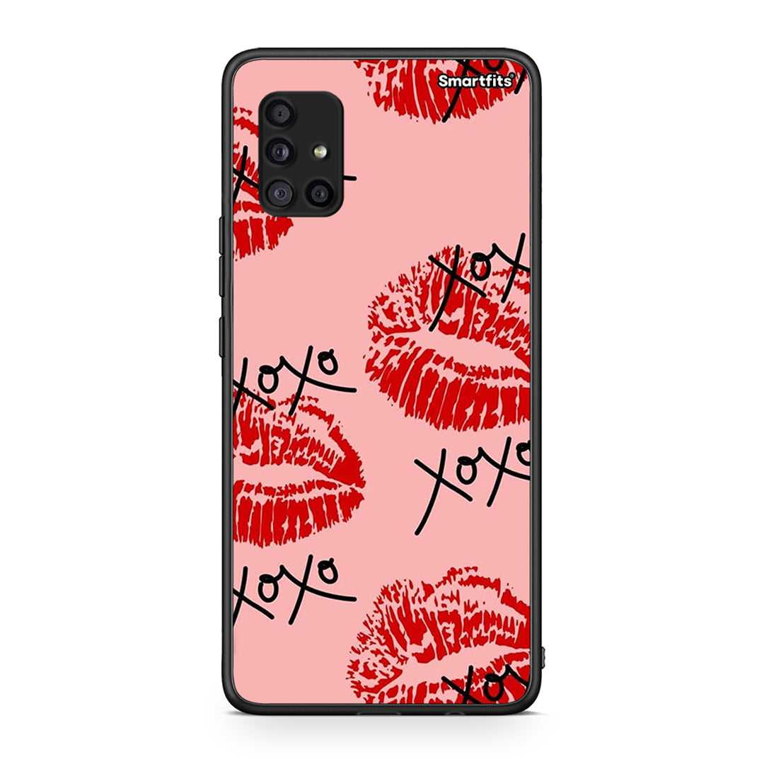 Samsung Galaxy A51 5G XOXO Lips θήκη από τη Smartfits με σχέδιο στο πίσω μέρος και μαύρο περίβλημα | Smartphone case with colorful back and black bezels by Smartfits