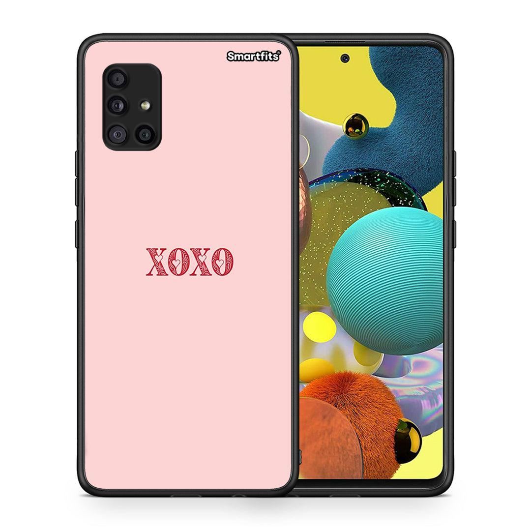 Θήκη Samsung Galaxy A51 5G XOXO Love από τη Smartfits με σχέδιο στο πίσω μέρος και μαύρο περίβλημα | Samsung Galaxy A51 5G XOXO Love case with colorful back and black bezels