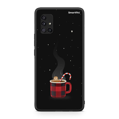Samsung Galaxy A51 5G Xmas Bathing θήκη από τη Smartfits με σχέδιο στο πίσω μέρος και μαύρο περίβλημα | Smartphone case with colorful back and black bezels by Smartfits