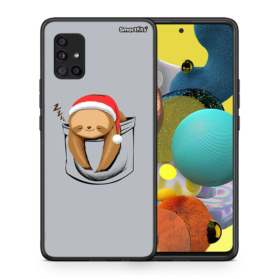 Θήκη Samsung Galaxy A51 5G Xmas Zzzz από τη Smartfits με σχέδιο στο πίσω μέρος και μαύρο περίβλημα | Samsung Galaxy A51 5G Xmas Zzzz case with colorful back and black bezels