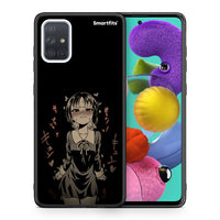 Thumbnail for Θήκη Samsung A51 Anime Girl από τη Smartfits με σχέδιο στο πίσω μέρος και μαύρο περίβλημα | Samsung A51 Anime Girl case with colorful back and black bezels