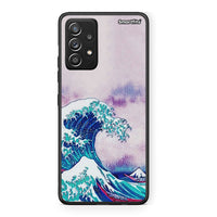 Thumbnail for Samsung Galaxy A52 Blue Waves θήκη από τη Smartfits με σχέδιο στο πίσω μέρος και μαύρο περίβλημα | Smartphone case with colorful back and black bezels by Smartfits