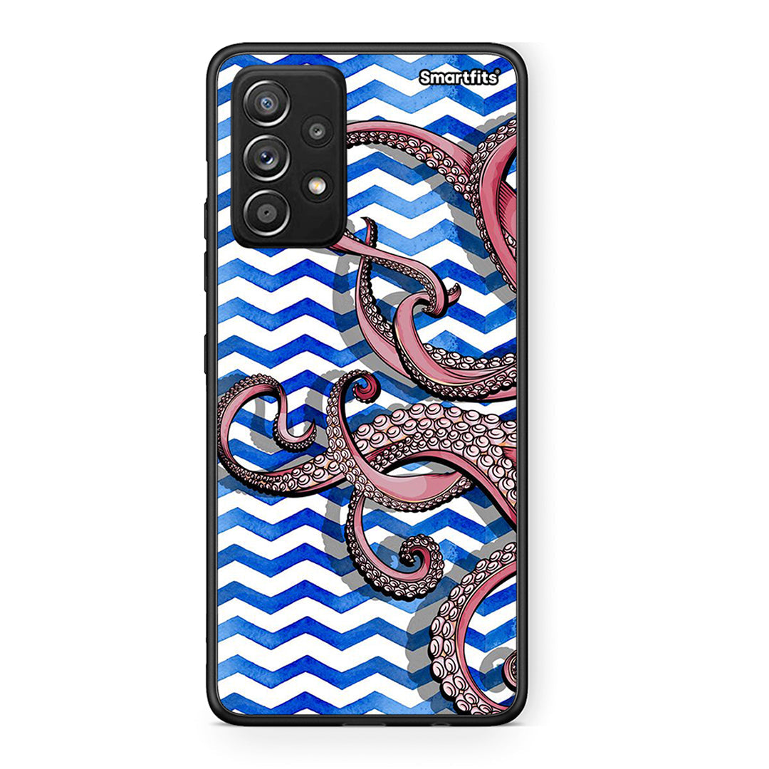 Samsung Galaxy A52 Chevron Devilfish θήκη από τη Smartfits με σχέδιο στο πίσω μέρος και μαύρο περίβλημα | Smartphone case with colorful back and black bezels by Smartfits