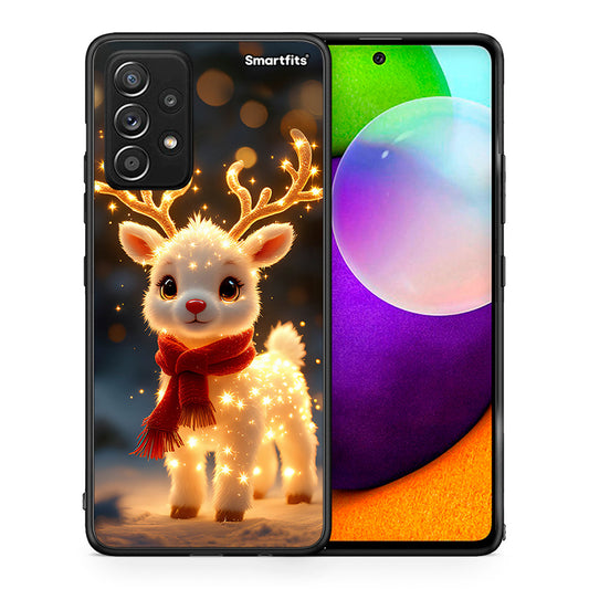 Θήκη Samsung Galaxy A52 Christmas Cutie από τη Smartfits με σχέδιο στο πίσω μέρος και μαύρο περίβλημα | Samsung Galaxy A52 Christmas Cutie case with colorful back and black bezels