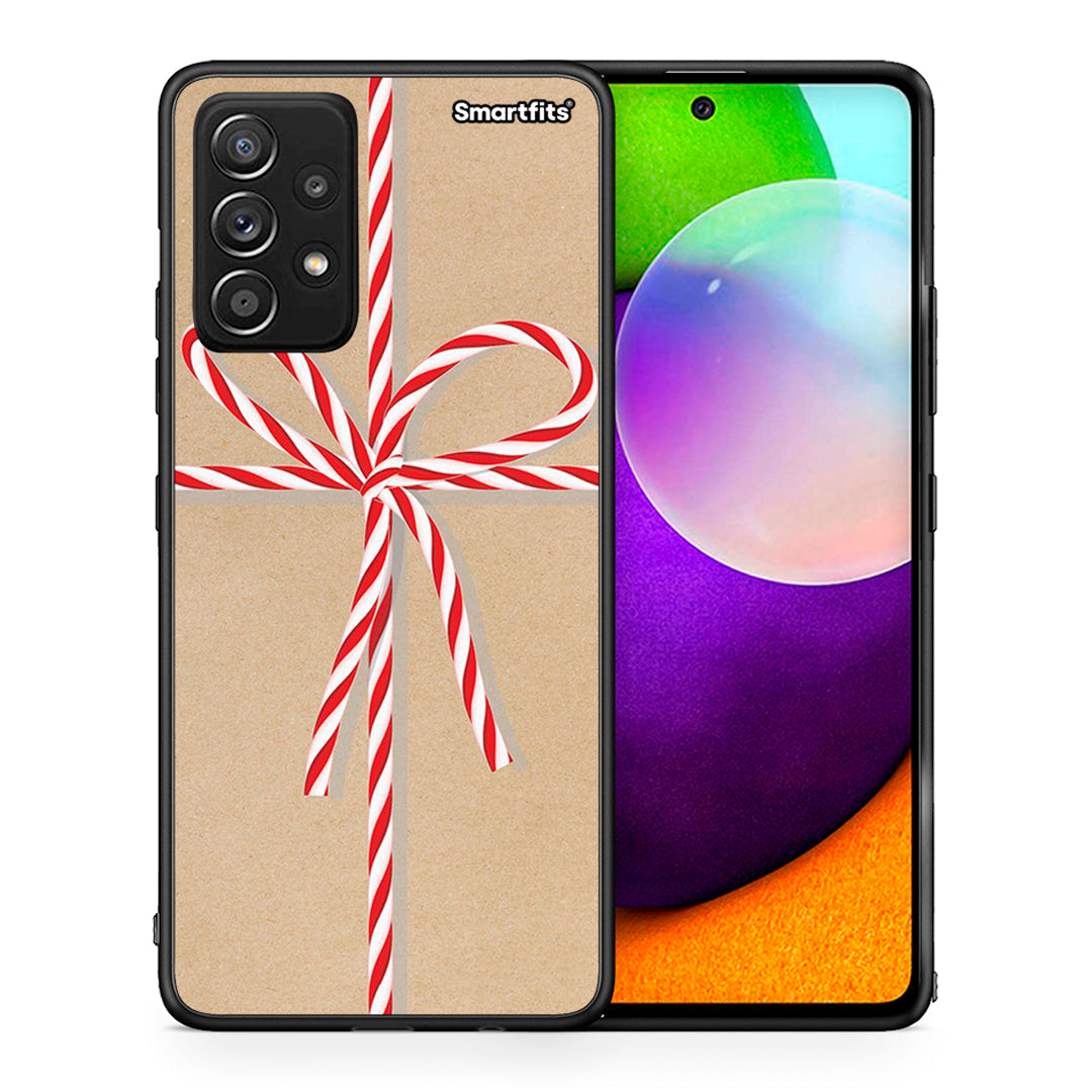 Θήκη Samsung Galaxy A52 Christmas Gift από τη Smartfits με σχέδιο στο πίσω μέρος και μαύρο περίβλημα | Samsung Galaxy A52 Christmas Gift case with colorful back and black bezels