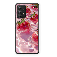 Thumbnail for Samsung Galaxy A52 Juicy Strawberries θήκη από τη Smartfits με σχέδιο στο πίσω μέρος και μαύρο περίβλημα | Smartphone case with colorful back and black bezels by Smartfits