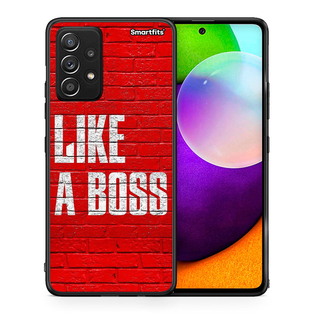 Θήκη Samsung Galaxy A52 Like A Boss από τη Smartfits με σχέδιο στο πίσω μέρος και μαύρο περίβλημα | Samsung Galaxy A52 Like A Boss case with colorful back and black bezels