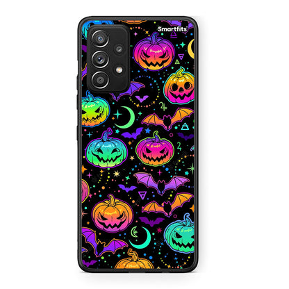 Samsung Galaxy A52 Neon Halloween θήκη από τη Smartfits με σχέδιο στο πίσω μέρος και μαύρο περίβλημα | Smartphone case with colorful back and black bezels by Smartfits