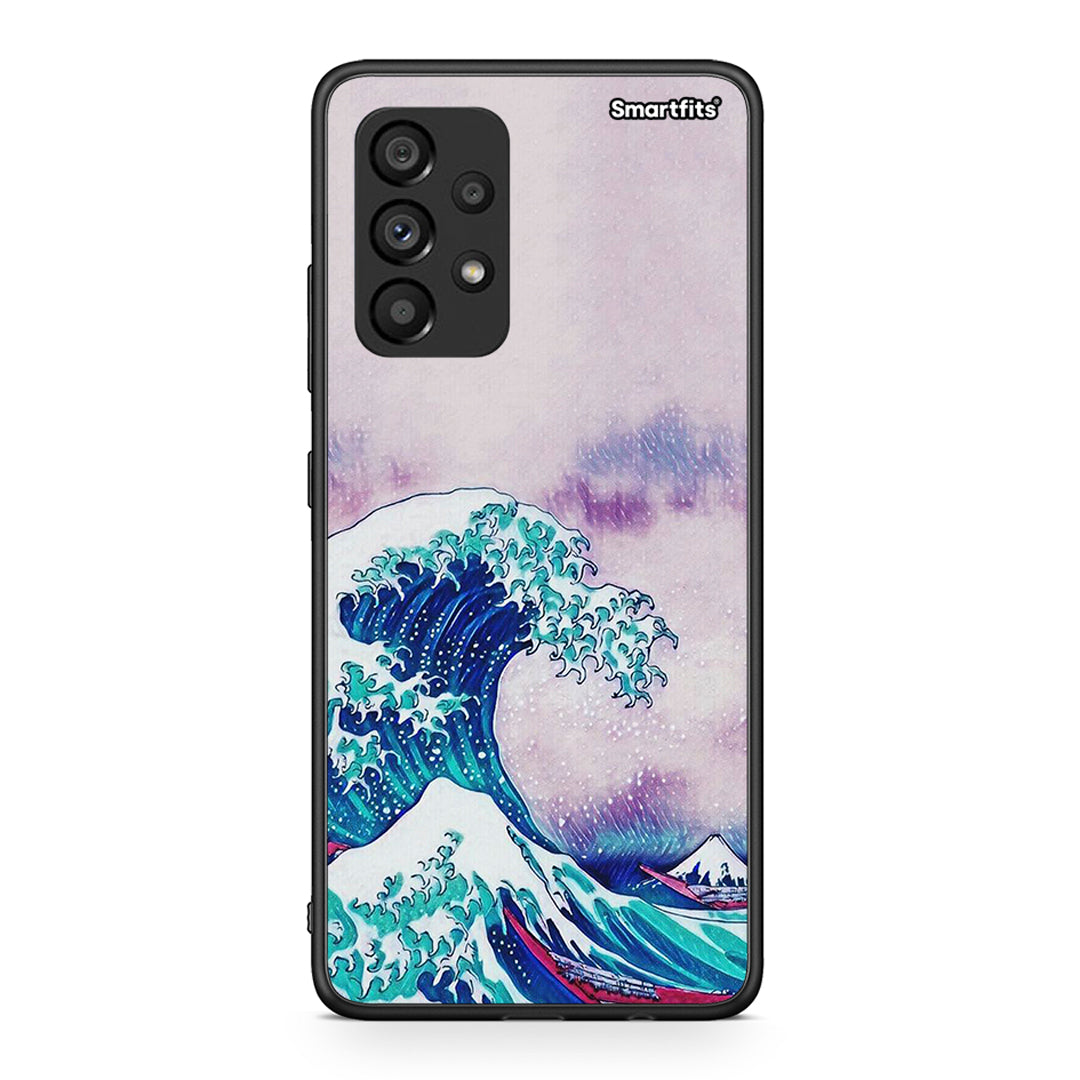 Samsung A53 5G Blue Waves θήκη από τη Smartfits με σχέδιο στο πίσω μέρος και μαύρο περίβλημα | Smartphone case with colorful back and black bezels by Smartfits