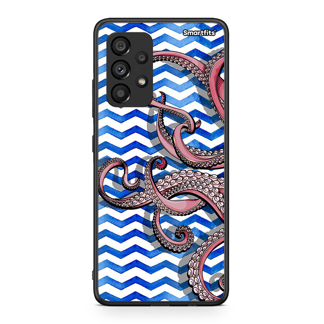 Samsung A53 5G Chevron Devilfish θήκη από τη Smartfits με σχέδιο στο πίσω μέρος και μαύρο περίβλημα | Smartphone case with colorful back and black bezels by Smartfits