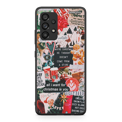 Samsung A53 5G Christmas Happiness θήκη από τη Smartfits με σχέδιο στο πίσω μέρος και μαύρο περίβλημα | Smartphone case with colorful back and black bezels by Smartfits