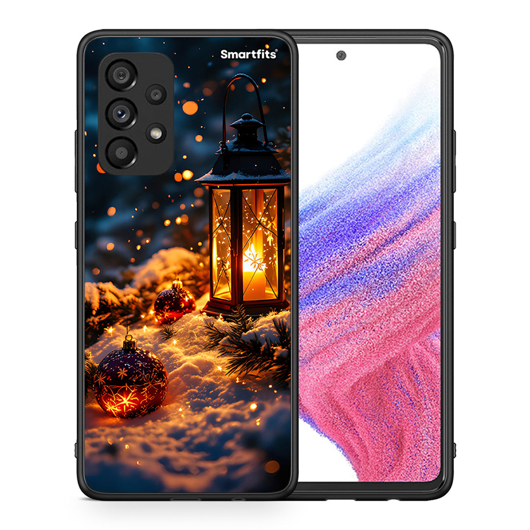 Θήκη Samsung A53 5G Christmas Ornaments από τη Smartfits με σχέδιο στο πίσω μέρος και μαύρο περίβλημα | Samsung A53 5G Christmas Ornaments case with colorful back and black bezels