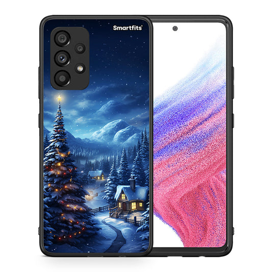Θήκη Samsung A53 5G Christmas Scenery από τη Smartfits με σχέδιο στο πίσω μέρος και μαύρο περίβλημα | Samsung A53 5G Christmas Scenery case with colorful back and black bezels