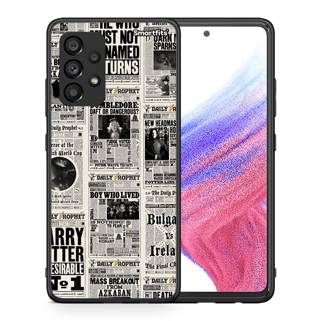 Θήκη Samsung A53 5G Harry Paper από τη Smartfits με σχέδιο στο πίσω μέρος και μαύρο περίβλημα | Samsung A53 5G Harry Paper case with colorful back and black bezels