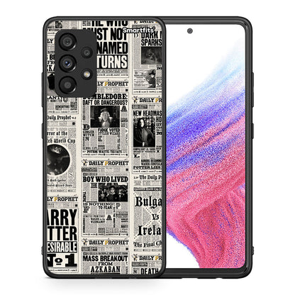 Θήκη Samsung A53 5G Harry Paper από τη Smartfits με σχέδιο στο πίσω μέρος και μαύρο περίβλημα | Samsung A53 5G Harry Paper case with colorful back and black bezels