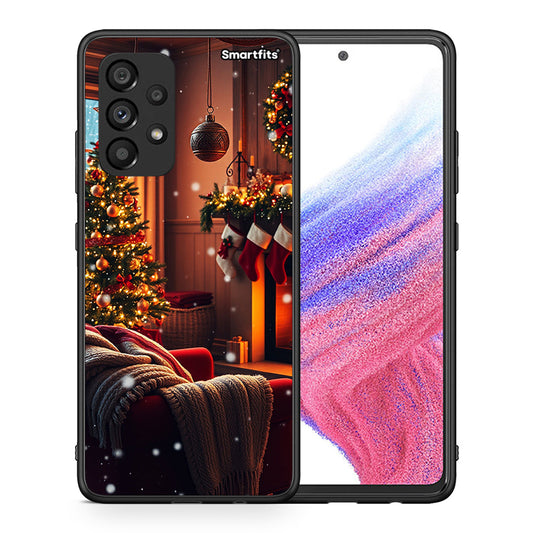Θήκη Samsung A53 5G Home For Christmas από τη Smartfits με σχέδιο στο πίσω μέρος και μαύρο περίβλημα | Samsung A53 5G Home For Christmas case with colorful back and black bezels