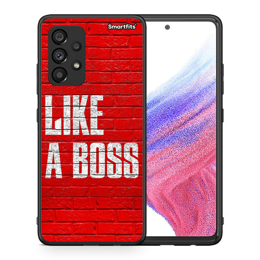 Θήκη Samsung A53 5G Like A Boss από τη Smartfits με σχέδιο στο πίσω μέρος και μαύρο περίβλημα | Samsung A53 5G Like A Boss case with colorful back and black bezels