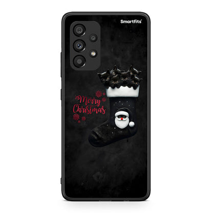 Samsung A53 5G Merry Cat Christmas θήκη από τη Smartfits με σχέδιο στο πίσω μέρος και μαύρο περίβλημα | Smartphone case with colorful back and black bezels by Smartfits
