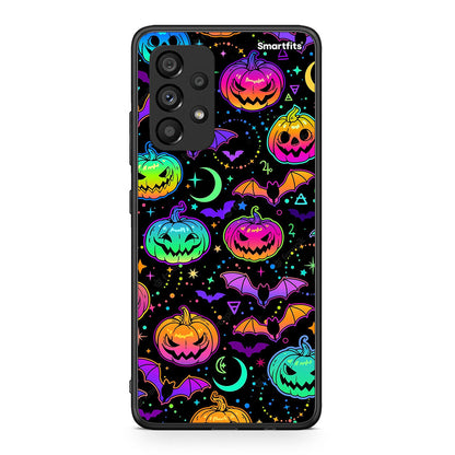 Samsung A53 5G Neon Halloween θήκη από τη Smartfits με σχέδιο στο πίσω μέρος και μαύρο περίβλημα | Smartphone case with colorful back and black bezels by Smartfits