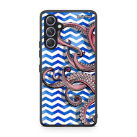 Thumbnail for Θήκη Samsung Galaxy A54 Chevron Devilfish από τη Smartfits με σχέδιο στο πίσω μέρος και μαύρο περίβλημα | Samsung Galaxy A54 Chevron Devilfish Case with Colorful Back and Black Bezels