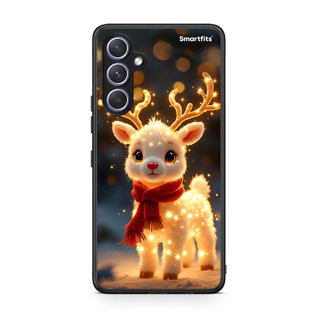 Θήκη Samsung Galaxy A54 Christmas Cutie από τη Smartfits με σχέδιο στο πίσω μέρος και μαύρο περίβλημα | Samsung Galaxy A54 Christmas Cutie Case with Colorful Back and Black Bezels