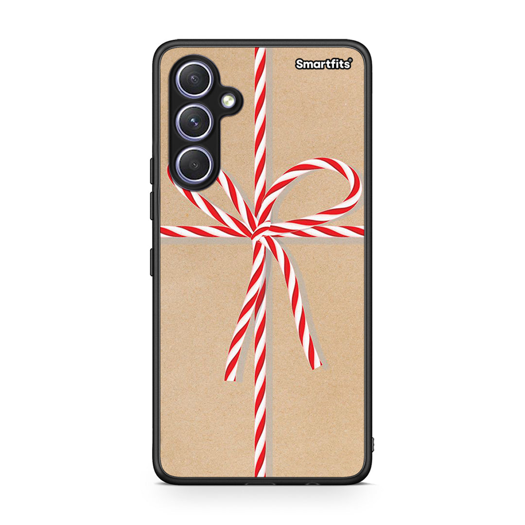 Θήκη Samsung Galaxy A54 Christmas Gift από τη Smartfits με σχέδιο στο πίσω μέρος και μαύρο περίβλημα | Samsung Galaxy A54 Christmas Gift Case with Colorful Back and Black Bezels