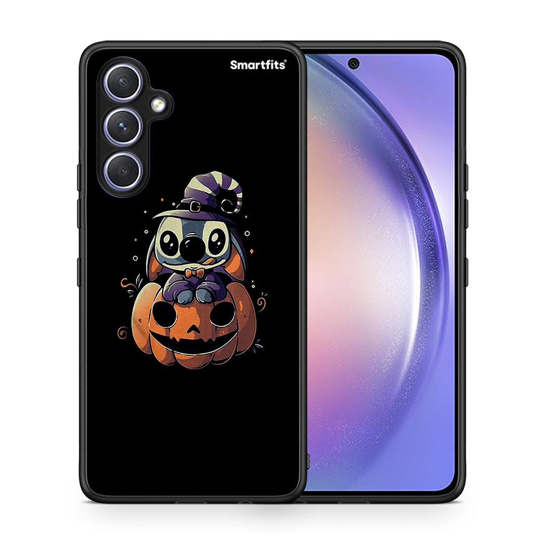 Θήκη Samsung Galaxy A54 Halloween Stitch από τη Smartfits με σχέδιο στο πίσω μέρος και μαύρο περίβλημα | Samsung Galaxy A54 Halloween Stitch Case with Colorful Back and Black Bezels