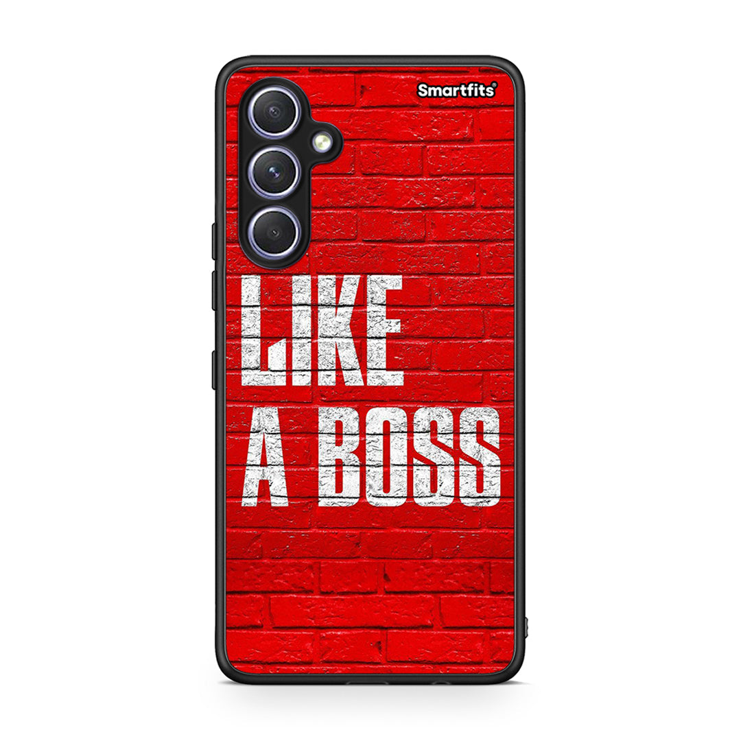 Θήκη Samsung Galaxy A54 Like A Boss από τη Smartfits με σχέδιο στο πίσω μέρος και μαύρο περίβλημα | Samsung Galaxy A54 Like A Boss Case with Colorful Back and Black Bezels