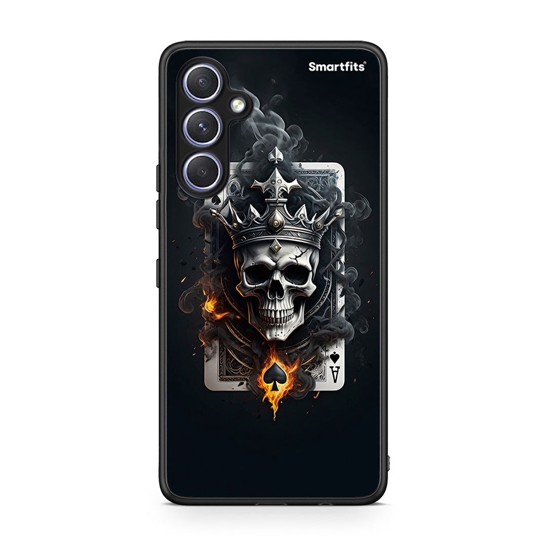 Θήκη Samsung Galaxy A54 Skull King Ace από τη Smartfits με σχέδιο στο πίσω μέρος και μαύρο περίβλημα | Samsung Galaxy A54 Skull King Ace Case with Colorful Back and Black Bezels