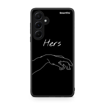 Samsung Galaxy A55 Aeshetic Love 1 Θήκη Αγίου Βαλεντίνου από τη Smartfits με σχέδιο στο πίσω μέρος και μαύρο περίβλημα | Smartphone case with colorful back and black bezels by Smartfits