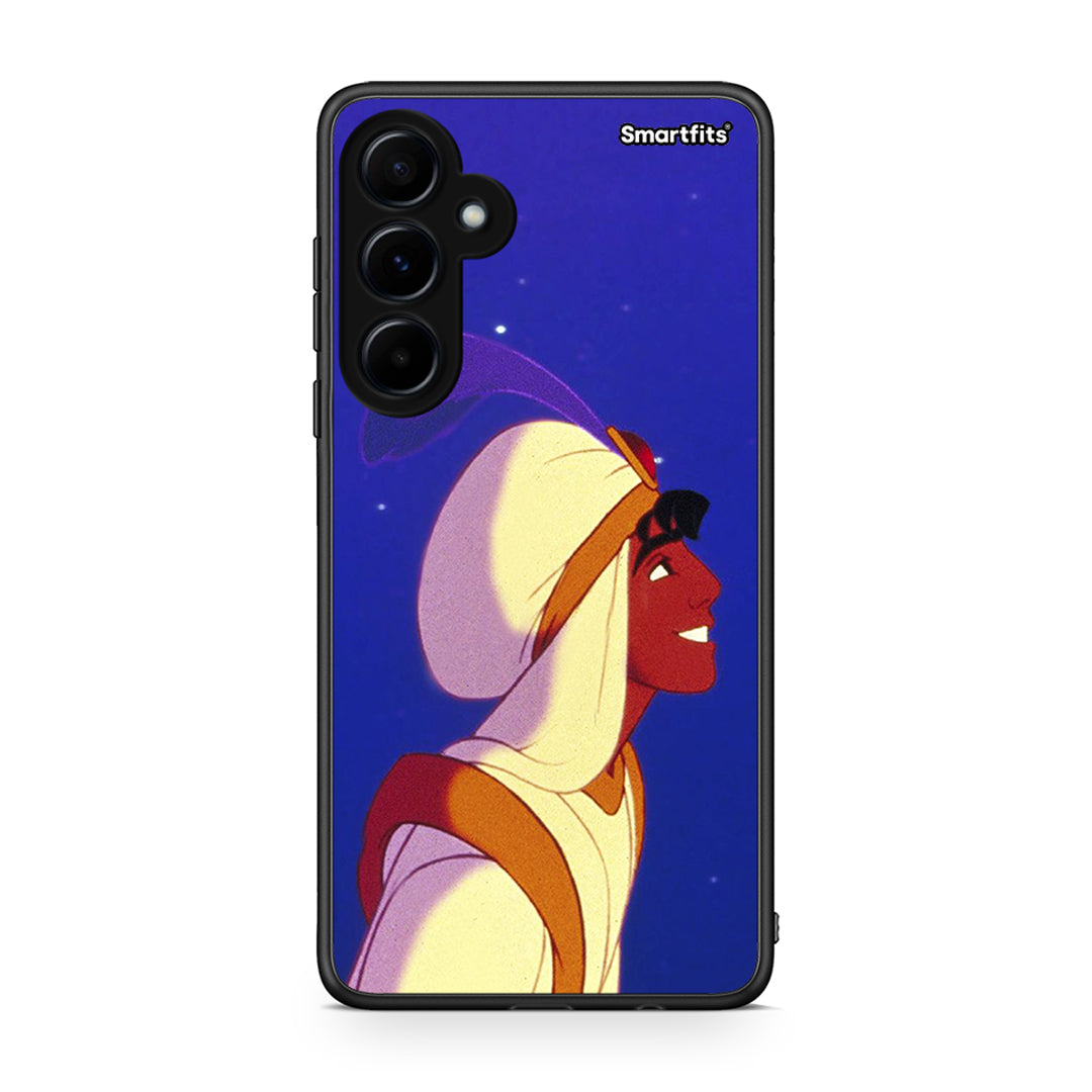 Samsung Galaxy A55 Alladin And Jasmine Love 1 θήκη από τη Smartfits με σχέδιο στο πίσω μέρος και μαύρο περίβλημα | Smartphone case with colorful back and black bezels by Smartfits