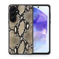 Thumbnail for Θήκη Samsung Galaxy A55 Fashion Snake Animal από τη Smartfits με σχέδιο στο πίσω μέρος και μαύρο περίβλημα | Samsung Galaxy A55 Fashion Snake Animal case with colorful back and black bezels