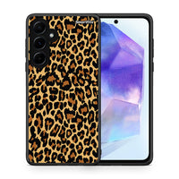 Thumbnail for Θήκη Samsung Galaxy A55 Leopard Animal από τη Smartfits με σχέδιο στο πίσω μέρος και μαύρο περίβλημα | Samsung Galaxy A55 Leopard Animal case with colorful back and black bezels