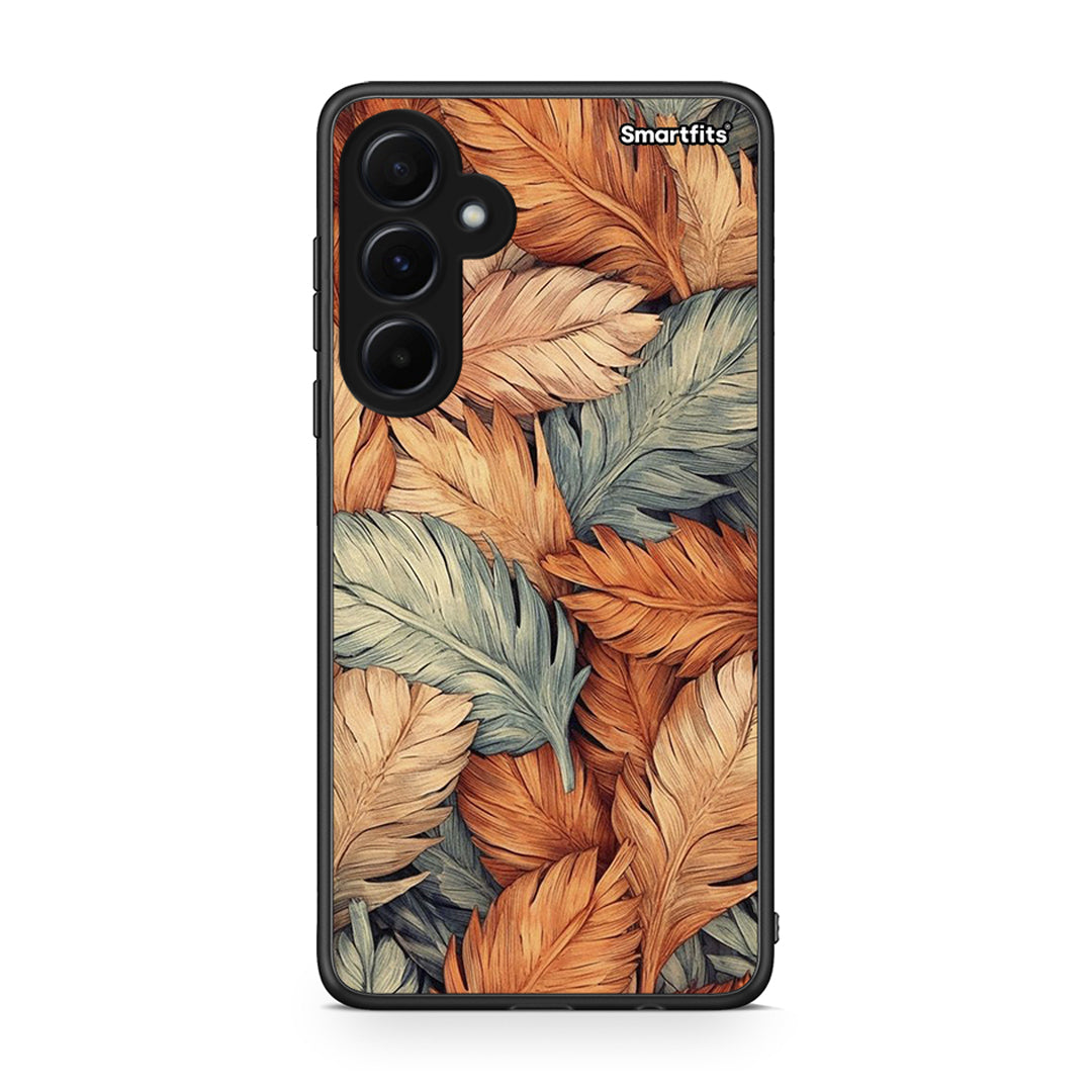 Samsung Galaxy A55 Autumn Leaves Θήκη από τη Smartfits με σχέδιο στο πίσω μέρος και μαύρο περίβλημα | Smartphone case with colorful back and black bezels by Smartfits