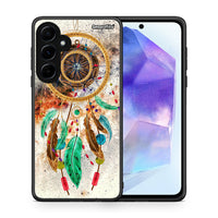 Thumbnail for Θήκη Samsung Galaxy A55 DreamCatcher Boho από τη Smartfits με σχέδιο στο πίσω μέρος και μαύρο περίβλημα | Samsung Galaxy A55 DreamCatcher Boho case with colorful back and black bezels