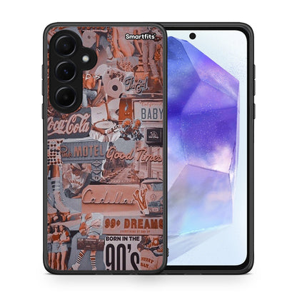 Θήκη Samsung Galaxy A55 Born In 90s από τη Smartfits με σχέδιο στο πίσω μέρος και μαύρο περίβλημα | Samsung Galaxy A55 Born In 90s case with colorful back and black bezels