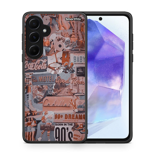 Θήκη Samsung Galaxy A55 Born In 90s από τη Smartfits με σχέδιο στο πίσω μέρος και μαύρο περίβλημα | Samsung Galaxy A55 Born In 90s case with colorful back and black bezels