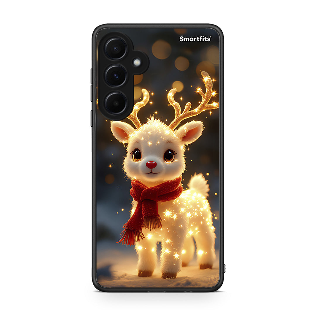 Samsung Galaxy A55 Christmas Cutie θήκη από τη Smartfits με σχέδιο στο πίσω μέρος και μαύρο περίβλημα | Smartphone case with colorful back and black bezels by Smartfits