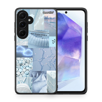 Θήκη Samsung Galaxy A55 Ciel Aesthetic Collage από τη Smartfits με σχέδιο στο πίσω μέρος και μαύρο περίβλημα | Samsung Galaxy A55 Ciel Aesthetic Collage case with colorful back and black bezels