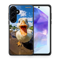 Thumbnail for Θήκη Samsung Galaxy A55 Duck Face από τη Smartfits με σχέδιο στο πίσω μέρος και μαύρο περίβλημα | Samsung Galaxy A55 Duck Face case with colorful back and black bezels