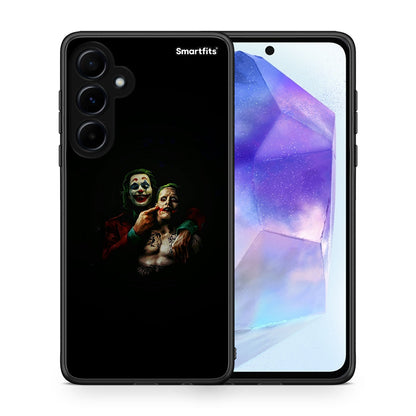 Θήκη Samsung Galaxy A55 Clown Hero από τη Smartfits με σχέδιο στο πίσω μέρος και μαύρο περίβλημα | Samsung Galaxy A55 Clown Hero case with colorful back and black bezels