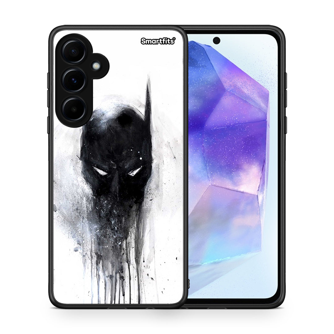 Θήκη Samsung Galaxy A55 Paint Bat Hero από τη Smartfits με σχέδιο στο πίσω μέρος και μαύρο περίβλημα | Samsung Galaxy A55 Paint Bat Hero case with colorful back and black bezels